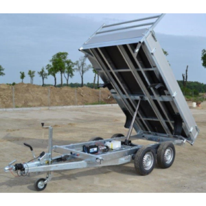 Reboque basculante hidráulico 2700 kg sol 300×150 cm bomba elétrica