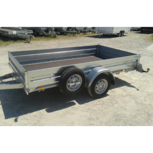 Reboques de plataforma plana e basculante múltiplos